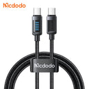 Mcdodo CA-035 Cab Vision 240W USB-C to USB-C Fast Charging Cable with Dynamic LED Power Display