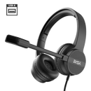 EKSA Telecom H12E, Wired USB Headset With Environmental Noise-Cancellation (ENC) Microphone.