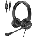 EKSA Telecom H12E, Wired USB Headset With Environmental Noise-Cancellation (ENC) Microphone.