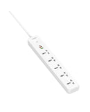 LDNIO SC5319 Defender Series 2500W Power Extension Strip 38W Fast Charging with 5 Sockets, 2 USB-A &amp; 1 USB-C Port