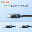 Mcdodo CA-035 Cab Vision 240W USB-C to USB-C Fast Charging Cable with Dynamic LED Power Display